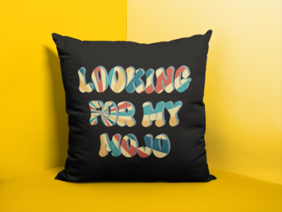 Looking for my mojo throw pillow